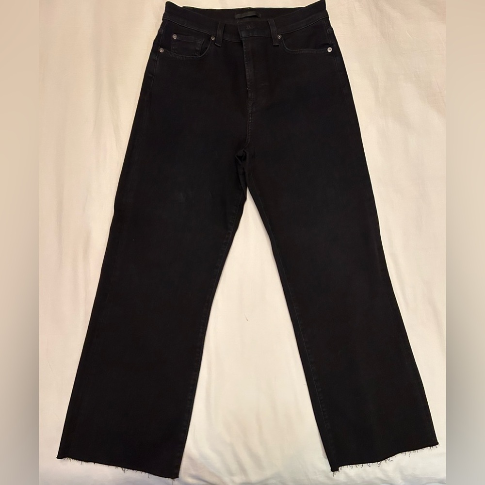 7 for All Mankind, Alexa Cropped, Black